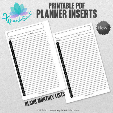 Daily List - Printable Planner Inserts