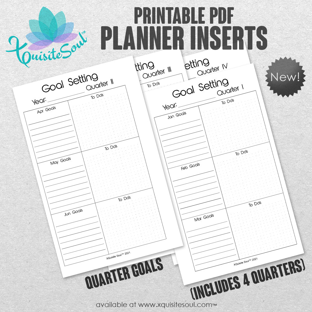 Goal Setting - Printable Planner Inserts