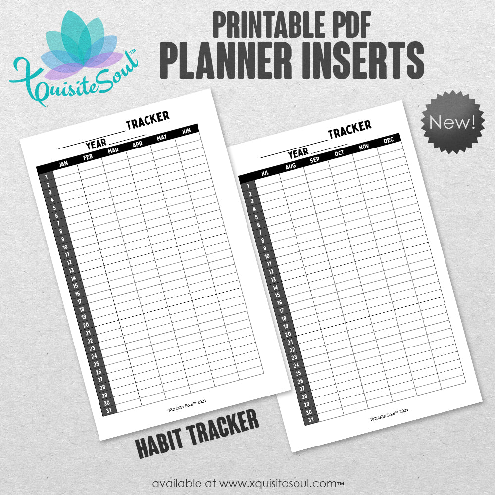 Habit Trackers - Printable Planner Inserts