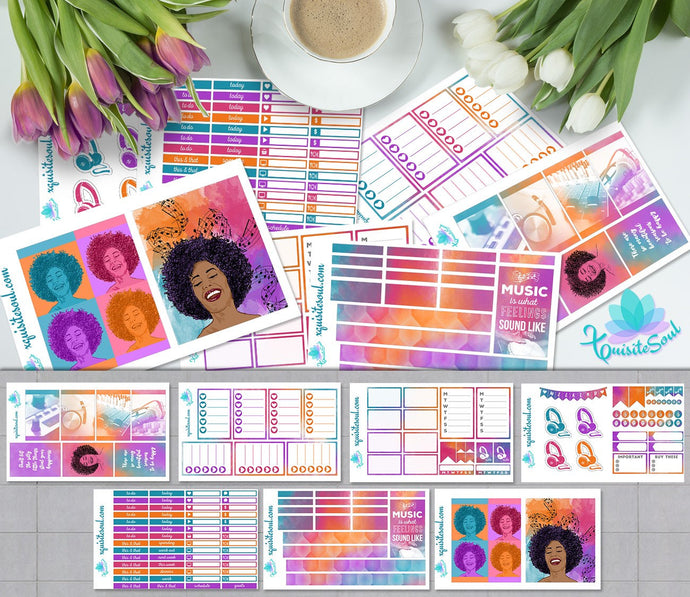 Vibrant Toronto Sound African American Weekly Kit for Happy Planner