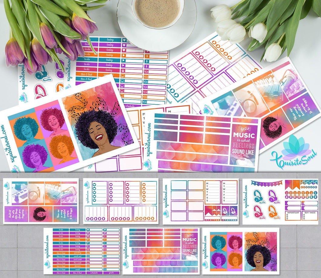 Vibrant Toronto Sound African American Weekly Kit for Happy Planner