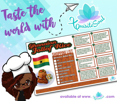 Taste The World Ghana Jollof Rice Recipe Stickers for Meal Planning