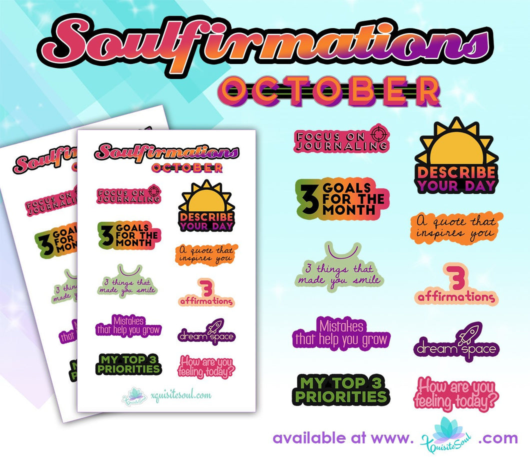 October Soulfirmations 24.0 - 12 Month Self-Care Challenge