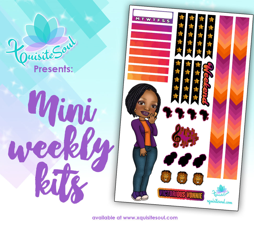 Victorious Vonnie XQuibi African American Mini Weekly Kit