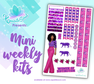 Hot Pink and Purple African American Mini Weekly Kit