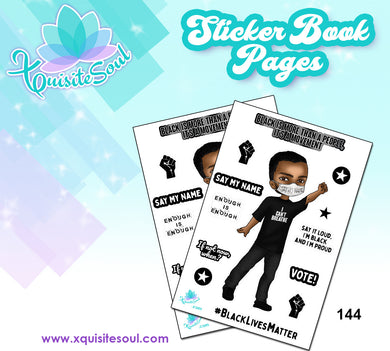 Black is a Movement XQuibi Sticker Book Sheet