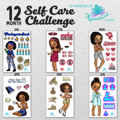12 Month Self Care Challenge - XQuibi Book Sheets