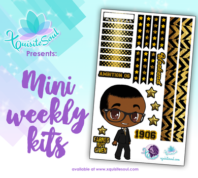 Black and Gold Fraternity African American XQuibi Mini Weekly Kit