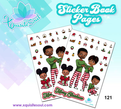 Christmas Family XQuibi Sticker Book Sheet