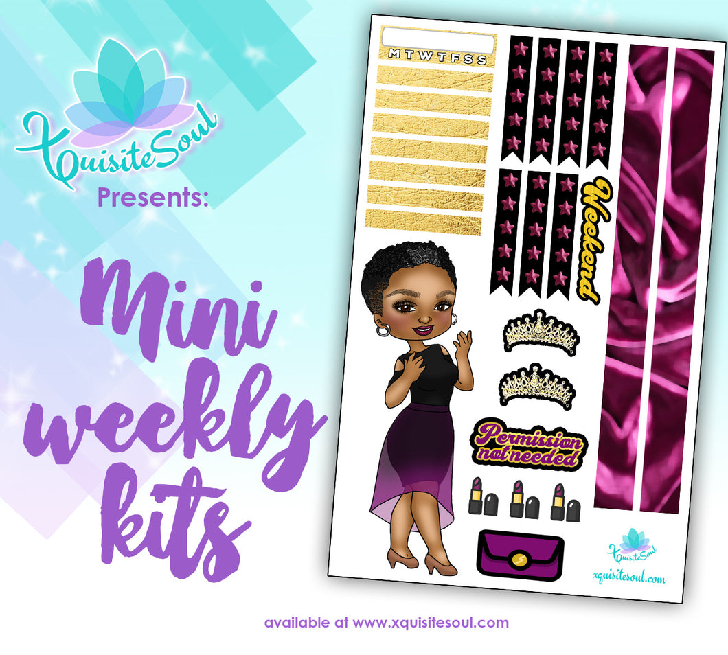 Permission Not Needed XQuibi African American Mini Weekly Kit