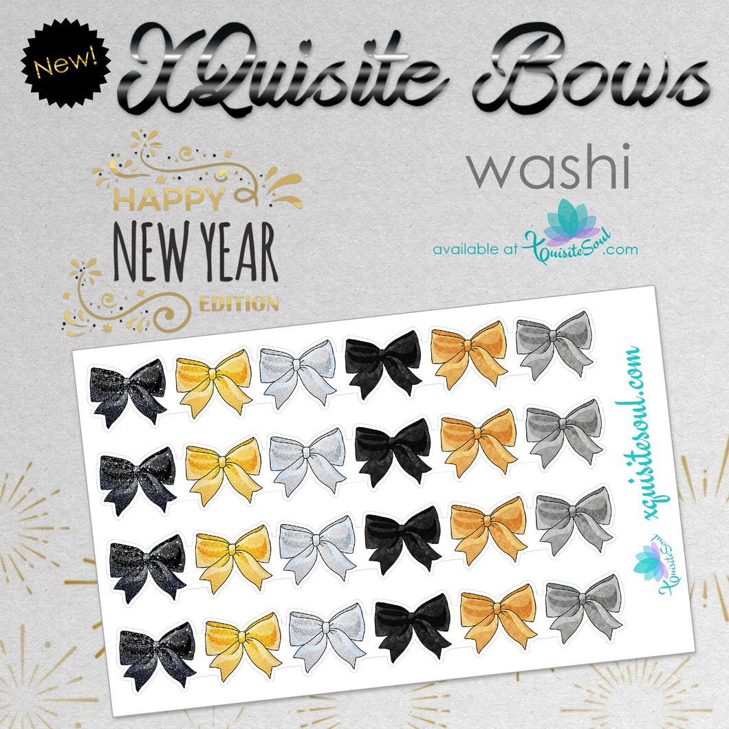 XQuisite Bows Washi Strips - New Years Edition
