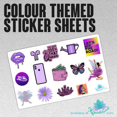 Colour Themed Sticker Sheet - PURPLE