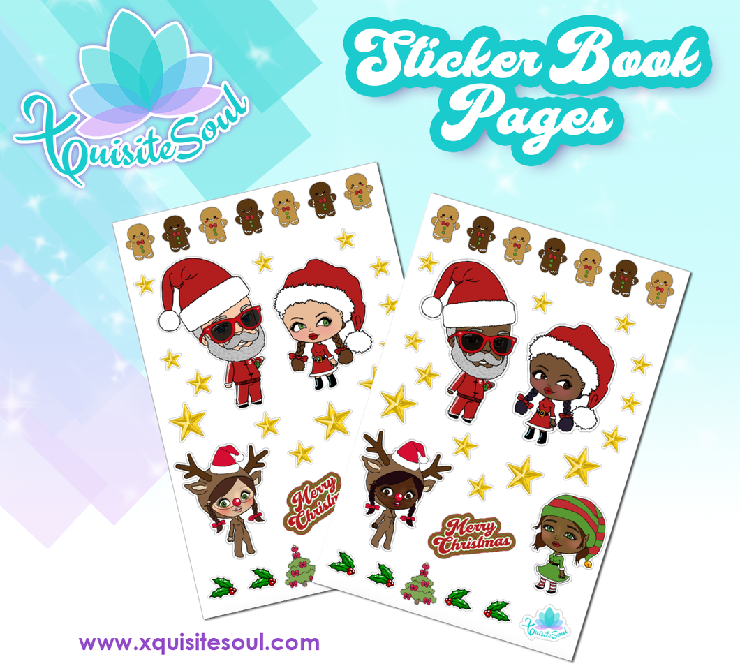 Christmas XQuibi Sticker Book Sheet