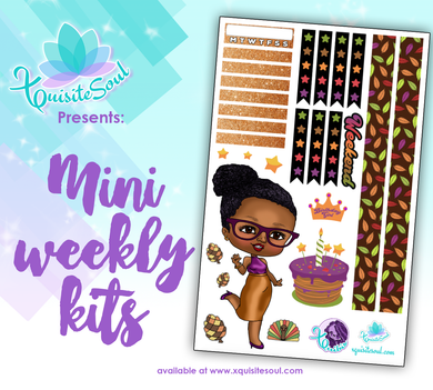 Happy Birthday in Thanksgiving African American XQuibi Mini Weekly Kit