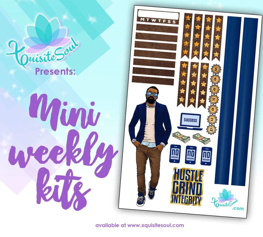 Hustle Grind Integrity African American Mini Weekly Kit